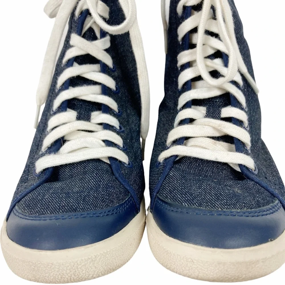 Coach Denim High Top Erikka Sneakers Size 6.5